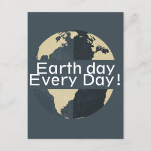 earth day every day, go green, Save Our Planet Postcard