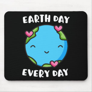 Earth Day Every Day Heart Love Globe Save The Plan Mouse Mat