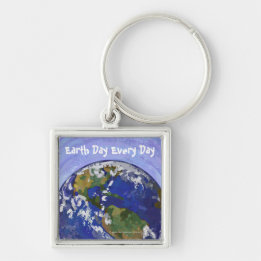 Earth Day Every Day Key Chain