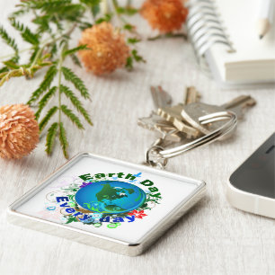 Earth Day Every Day Key Ring