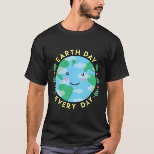Earth Day Every Day Love The Environment Cute Kawa T-Shirt