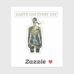 Earth Day Every Day Mother Nature Silhouette Art