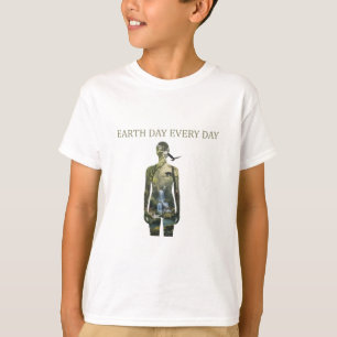 Earth Day Every Day Mother Nature Silhouette Art T-Shirt