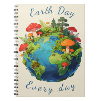 Earth Day Every Day Nature Planet Design Notebook