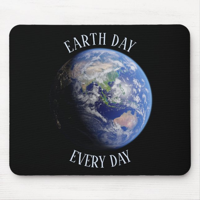 Earth Day Every Day Planet Earth Mouse Mat (Front)