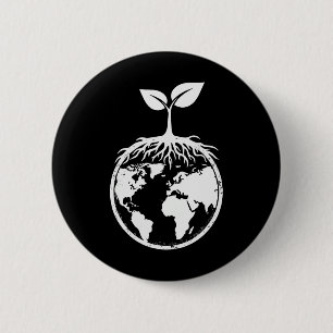 Earth Day Every Day Plant More Trees Save Our Clim 6 Cm Round Badge
