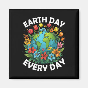 Earth Day Every Day Rainbow Globe Save The Planet Magnet