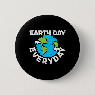 Earth Day Every Day Rainbow Make The Earth Green A 6 Cm Round Badge