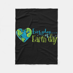 Earth Day Every Day Rainbow Make The Earth Green A Fleece Blanket