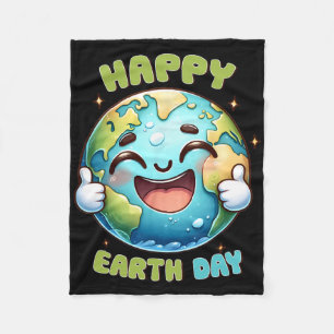 Earth Day Every Day Retro Vintage Men Women Kids N Fleece Blanket