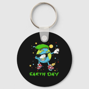 Earth Day Every Day Save Our Planet Earth Dabbing Key Ring