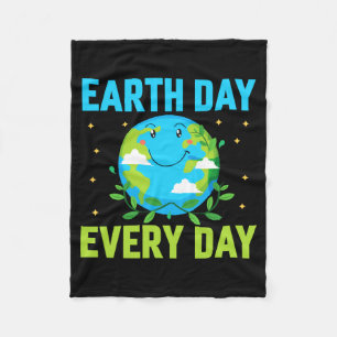 Earth Day Every Day T Shirt_2 Fleece Blanket