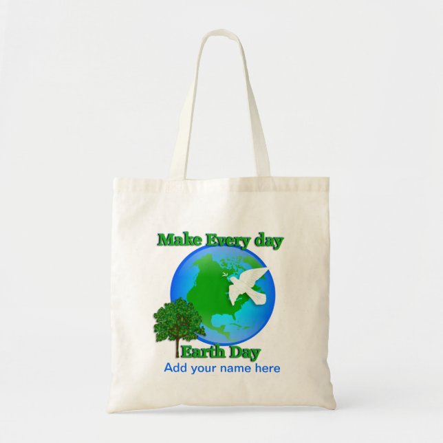 Earth Day Every Day  tote 3D graphic environment (Front)