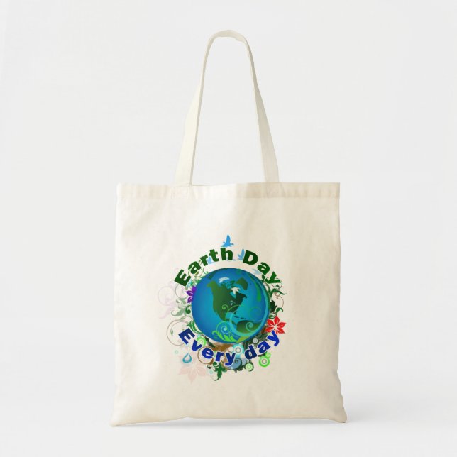 Earth Day Every Day Tote Bag (Front)