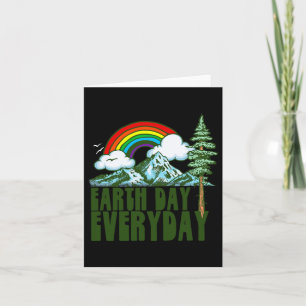 Earth Day Every Day! Vintage Rainbow Nature And Ou Card
