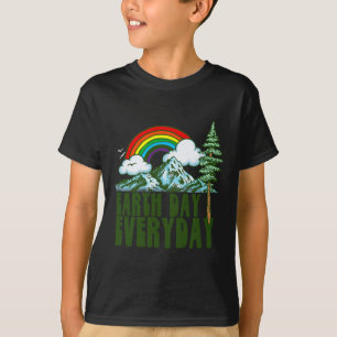Earth Day Every Day! Vintage Rainbow Nature And Ou T-Shirt
