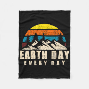 Earth Day Everyday 51th Anniversary Planet Teacher Fleece Blanket