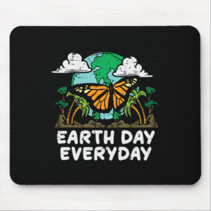 Earth Day Everyday Butterfly Cute Environment Men  Mouse Mat
