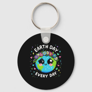 Earth Day Everyday Cute Planet Gift Kids Youth Tod Key Ring