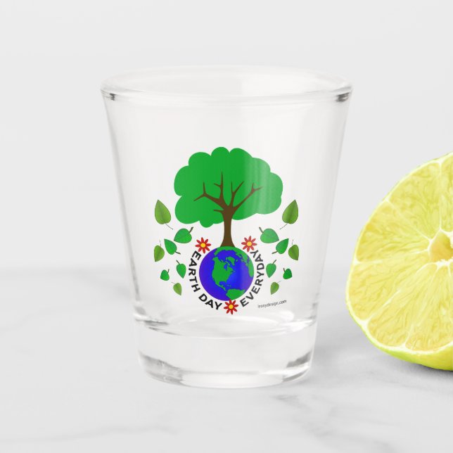 Earth Day Everyday Design Shot Glass (Front)