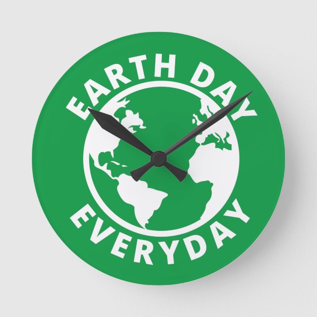 Earth Day Everyday - Earth Day 2022 Round Clock (Front)
