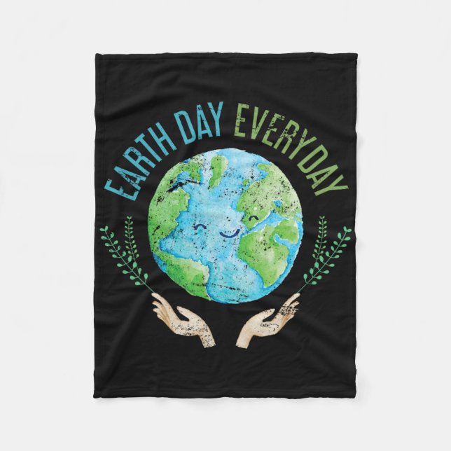 Earth Day Everyday Earth Day 4  Fleece Blanket (Front)