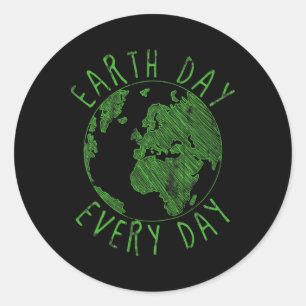 Earth Day Everyday Earth Day 5 Classic Round Sticker