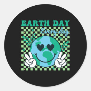 Earth Day Everyday Environment Kids Girls Boys Tea Classic Round Sticker