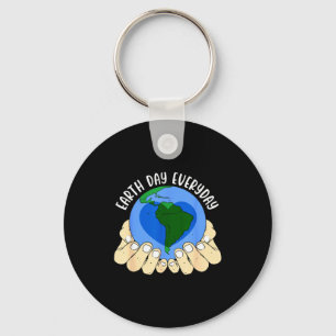 Earth Day Everyday _ Environment _ Planet Earth Key Ring