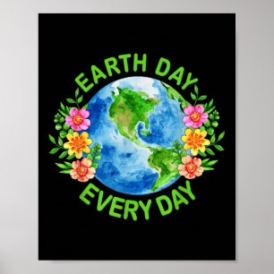 Earth Day Everyday Floral Earth Day 2025 Save The Poster