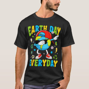 Earth Day Everyday Funny Dabbing Planet Toddler Ki T-Shirt