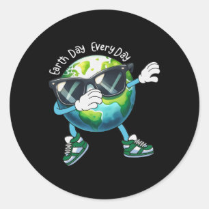 Earth Day Everyday Funny Earth Day Men Kids Boys D Classic Round Sticker