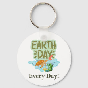 earth day everyday, go green, Save Our Planet Post Key Ring