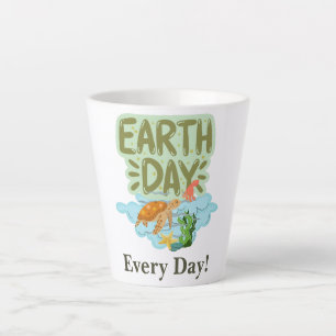 earth day everyday, go green, Save Our Planet Post Latte Mug