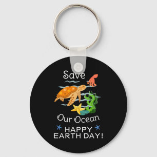 Earth Day Everyday Go Green Save Our Planet T Shir Key Ring