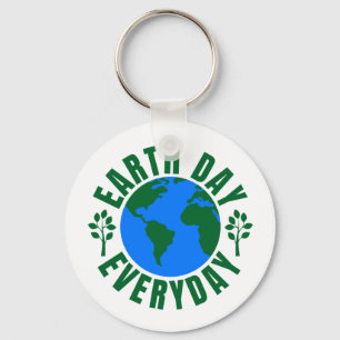 Earth Day Everyday Key Ring