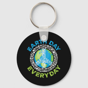 Earth Day Everyday Peace Earth Animals Men Women T Key Ring