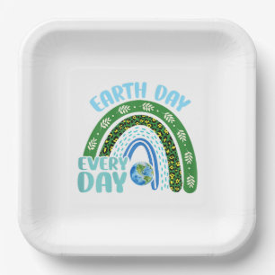 Earth Day Everyday Protect Our Planet Paper Plate