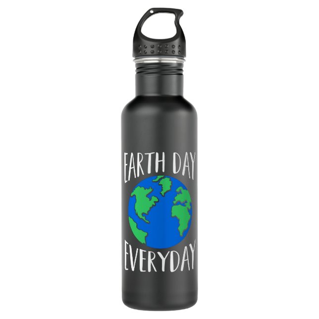 Earth Day Everyday Protect the Environment 710 Ml Water Bottle (Front)