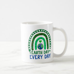 Earth Day Everyday Rainbow Cute Earth Heart Earth Coffee Mug