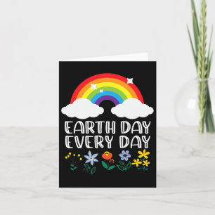 Earth Day Everyday Rainbow Flower Earth Day Save N Card