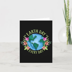 Earth Day Everyday Retro Environmental Shirt Women Card