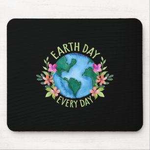 Earth Day Everyday Retro Environmental Shirt Women Mouse Mat