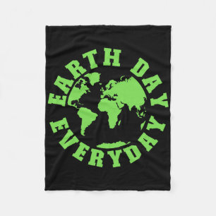 Earth Day Everyday Save The Planet For Teacher Kid Fleece Blanket