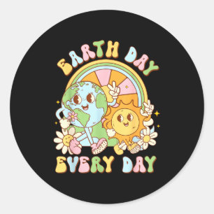 Earth Day Everyday Shirt Kids Environment Earth Da Classic Round Sticker