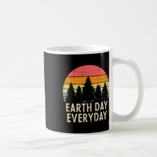 Earth Day Everyday Trees Retro Nature Environmenta Coffee Mug