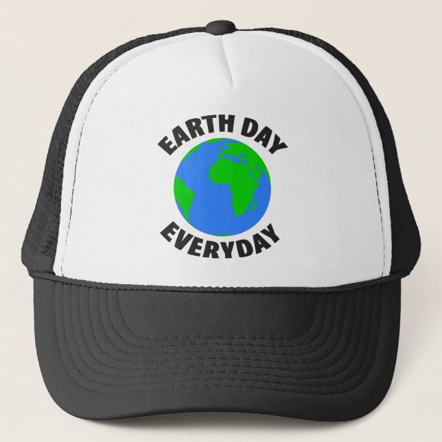 earth day everyday trucker hat (Front)