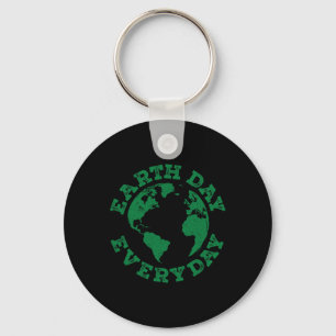 Earth Day Everyday Vintage Earth Day Teacher Men W Key Ring
