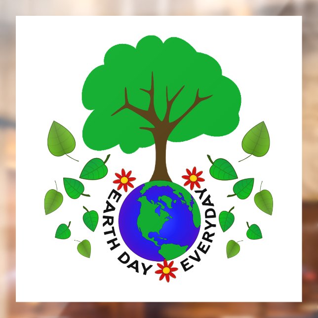 Earth Day Everyday  Window Cling (Sheet 2)