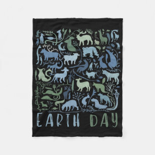 Earth Day For Kids  Fleece Blanket
